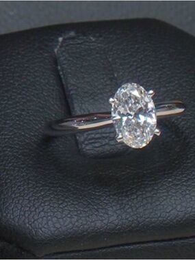 Certified Oval White Lab-Grown Diamond